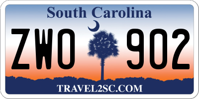 SC license plate ZWO902