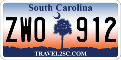SC license plate ZWO912