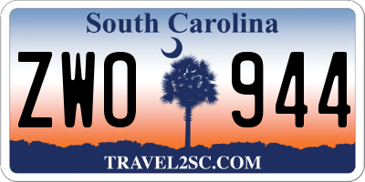 SC license plate ZWO944