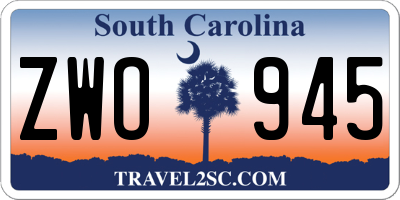 SC license plate ZWO945