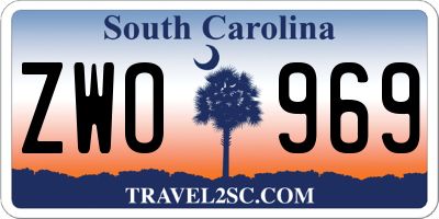 SC license plate ZWO969