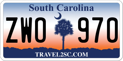 SC license plate ZWO970