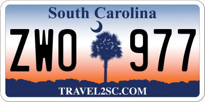 SC license plate ZWO977