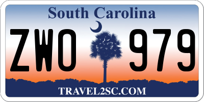 SC license plate ZWO979