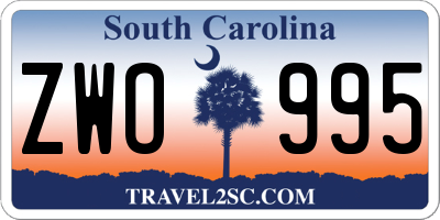 SC license plate ZWO995