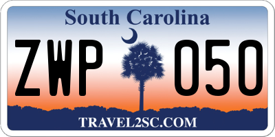 SC license plate ZWP050