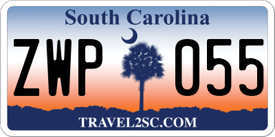 SC license plate ZWP055