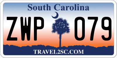 SC license plate ZWP079