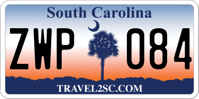 SC license plate ZWP084