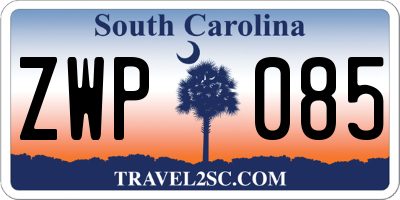 SC license plate ZWP085