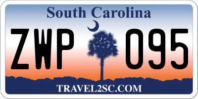 SC license plate ZWP095