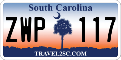 SC license plate ZWP117