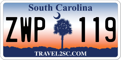 SC license plate ZWP119