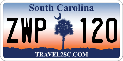 SC license plate ZWP120