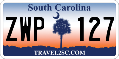 SC license plate ZWP127