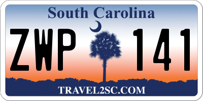 SC license plate ZWP141