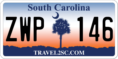 SC license plate ZWP146