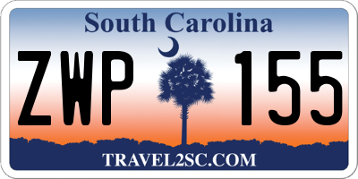 SC license plate ZWP155
