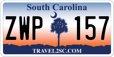 SC license plate ZWP157