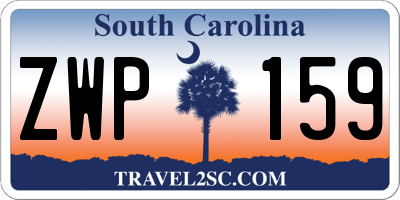SC license plate ZWP159