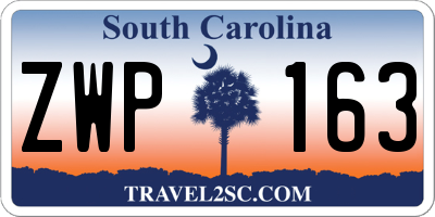SC license plate ZWP163