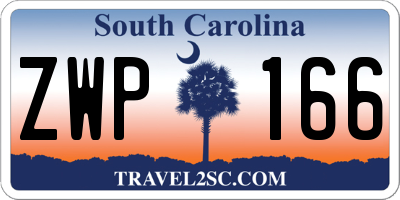 SC license plate ZWP166