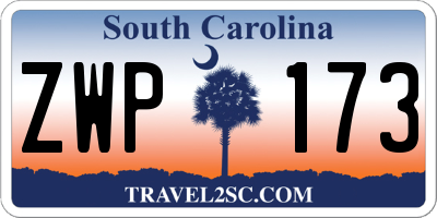 SC license plate ZWP173