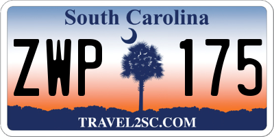 SC license plate ZWP175