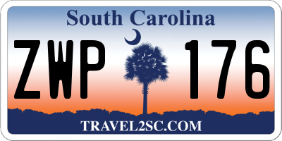 SC license plate ZWP176