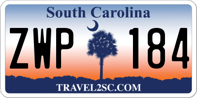 SC license plate ZWP184
