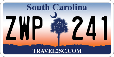 SC license plate ZWP241