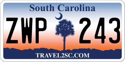 SC license plate ZWP243