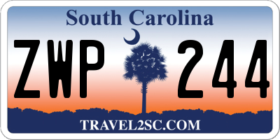 SC license plate ZWP244