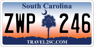 SC license plate ZWP246