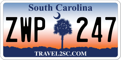 SC license plate ZWP247