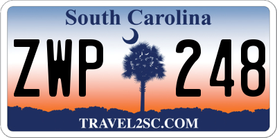 SC license plate ZWP248