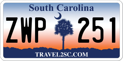 SC license plate ZWP251