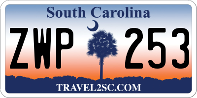 SC license plate ZWP253