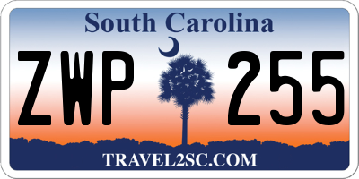 SC license plate ZWP255