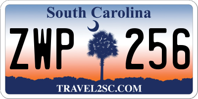 SC license plate ZWP256