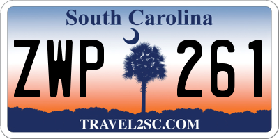 SC license plate ZWP261