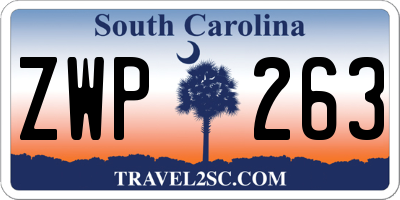 SC license plate ZWP263