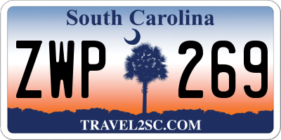 SC license plate ZWP269
