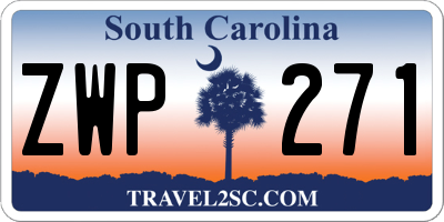 SC license plate ZWP271