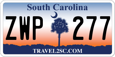 SC license plate ZWP277