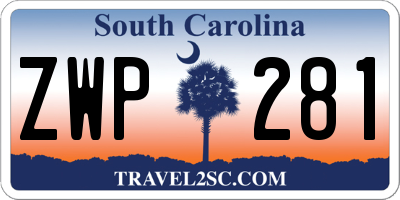 SC license plate ZWP281