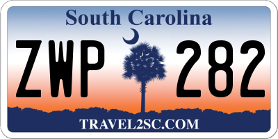 SC license plate ZWP282