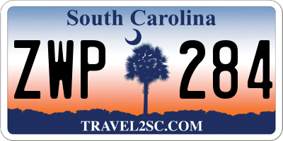 SC license plate ZWP284