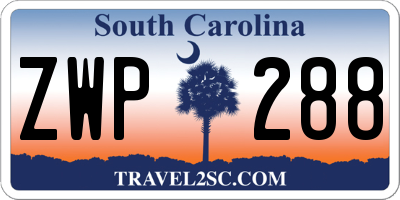 SC license plate ZWP288