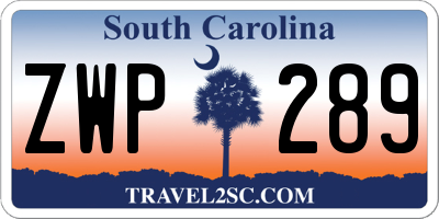 SC license plate ZWP289
